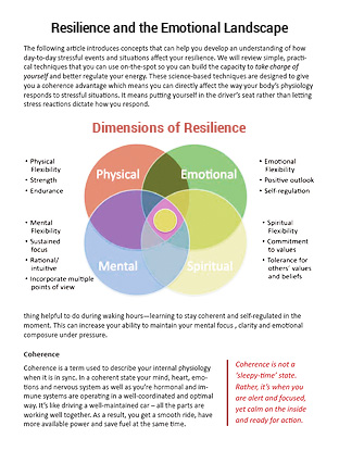 Resilience and the Emotional Landscape